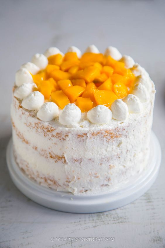 Pulpy Mango Cream Cake