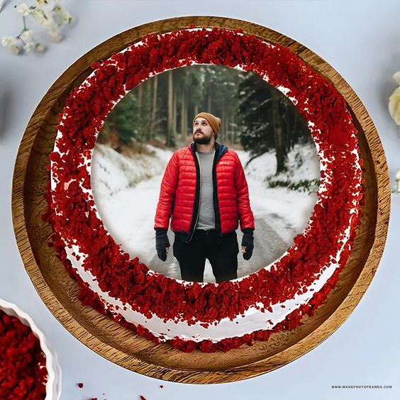  Red Velvet Photo Cake
