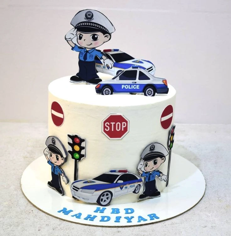Police Patrol Car Photo Cake