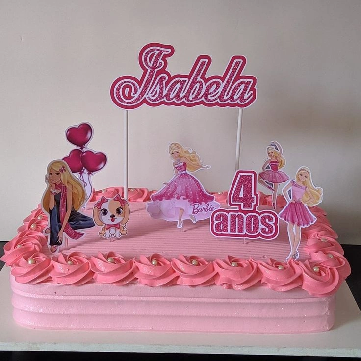 Square Barbie Photo Cake