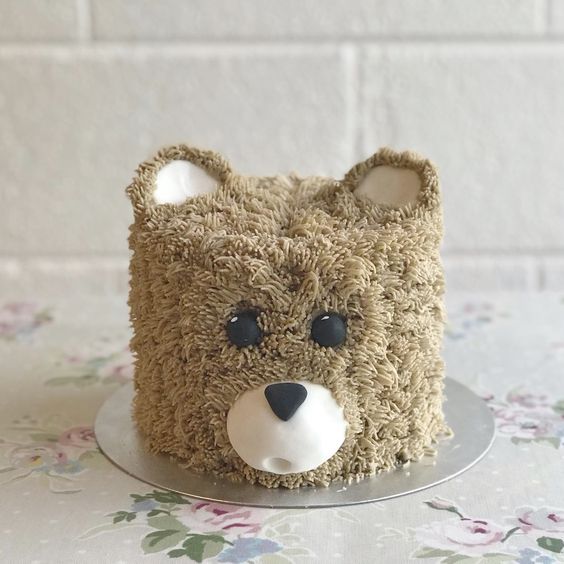 Charming Brown Bear Theme Cake