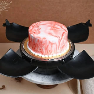 Abstract Design Strawberry Bomb Cake