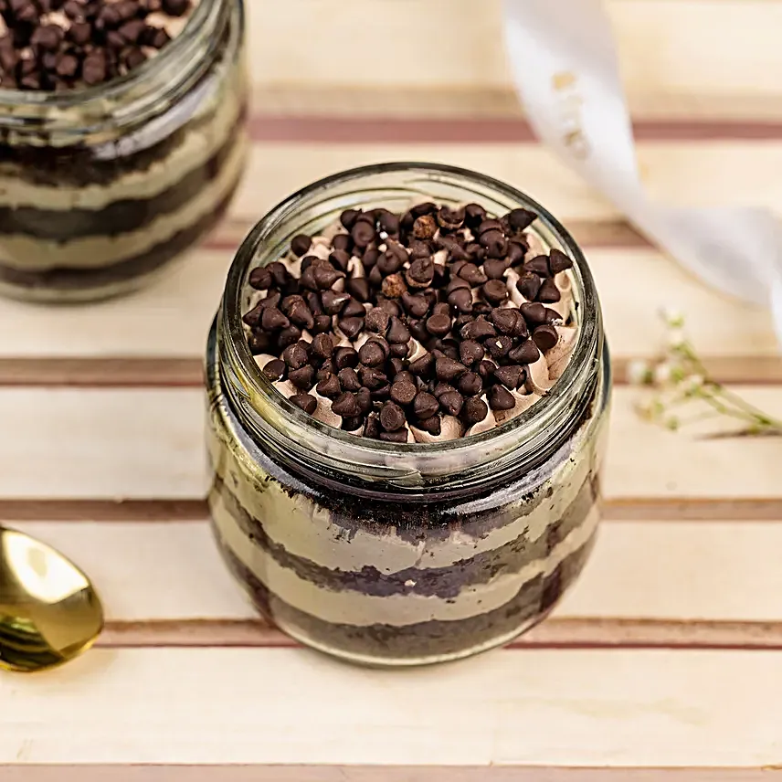 Sweet Choco Chip Cream Jar Cake