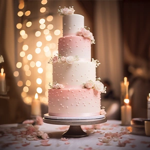 4 Tier Designer Party Fondant Cake