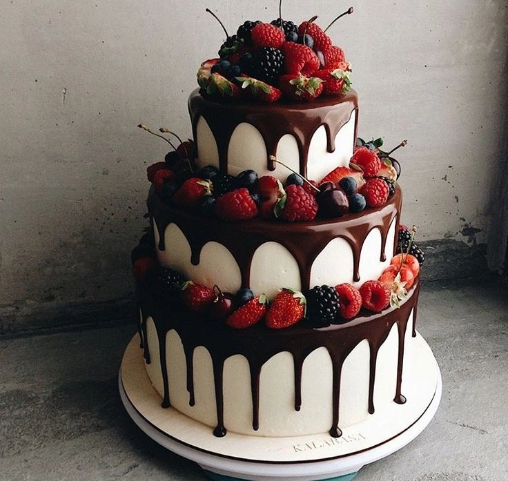 3 Tier Chocolate Truffle Cream Cake