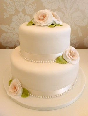 2 Tier Rose Party Fondant Cake