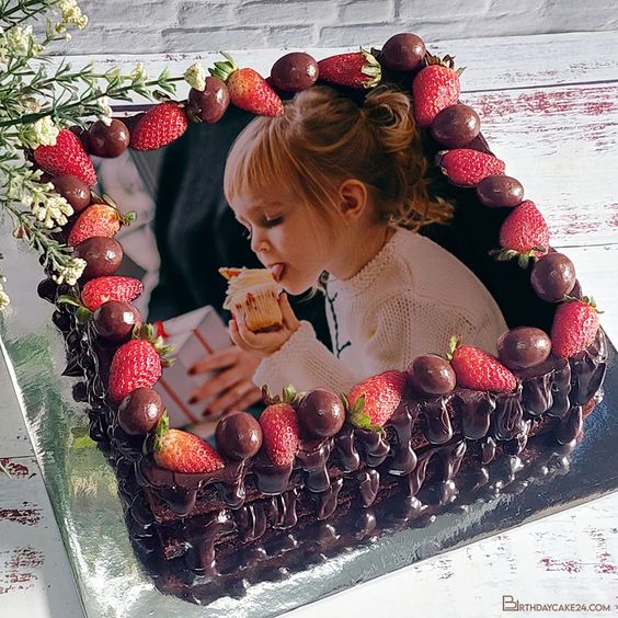 Birthday Photo Cake Square Shape