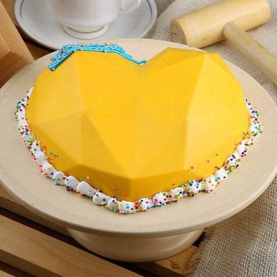 Heart Shaped Pineapple Pinata Cake