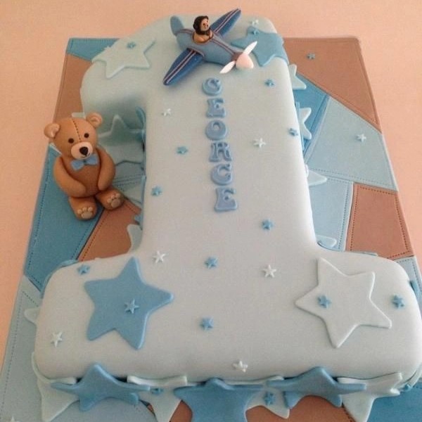   First Birthday Number Cream Cake