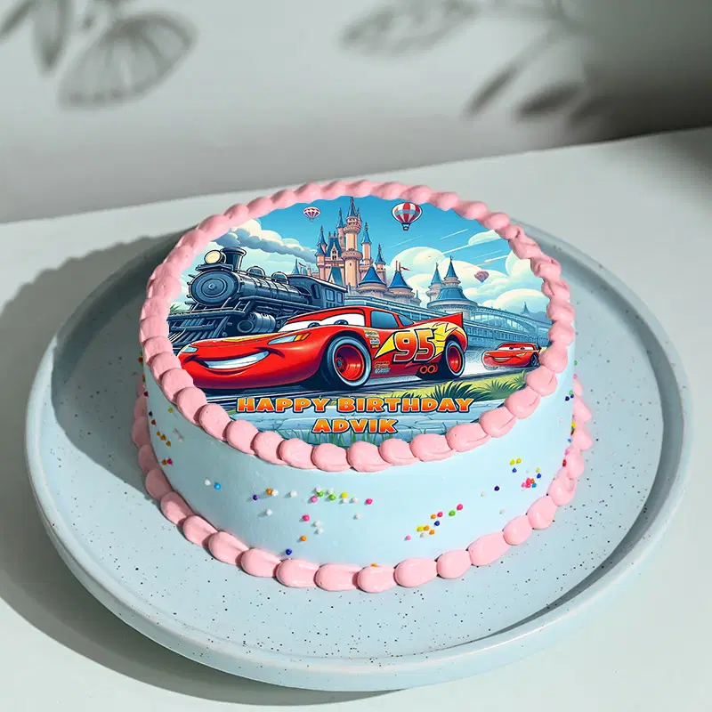 Car Themed BDay Poster Cake