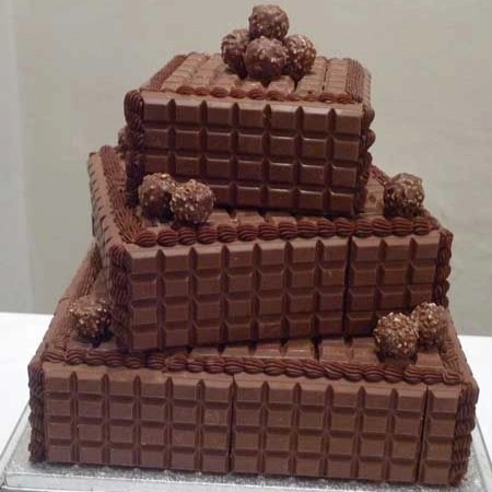 3 Tier Chocolate 1 Cream Cake