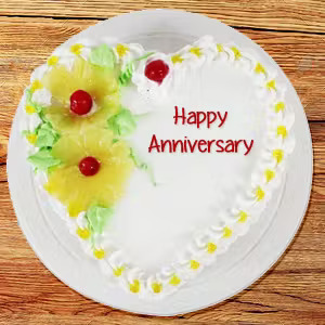 Heart Pineapple Sprinkled Cake