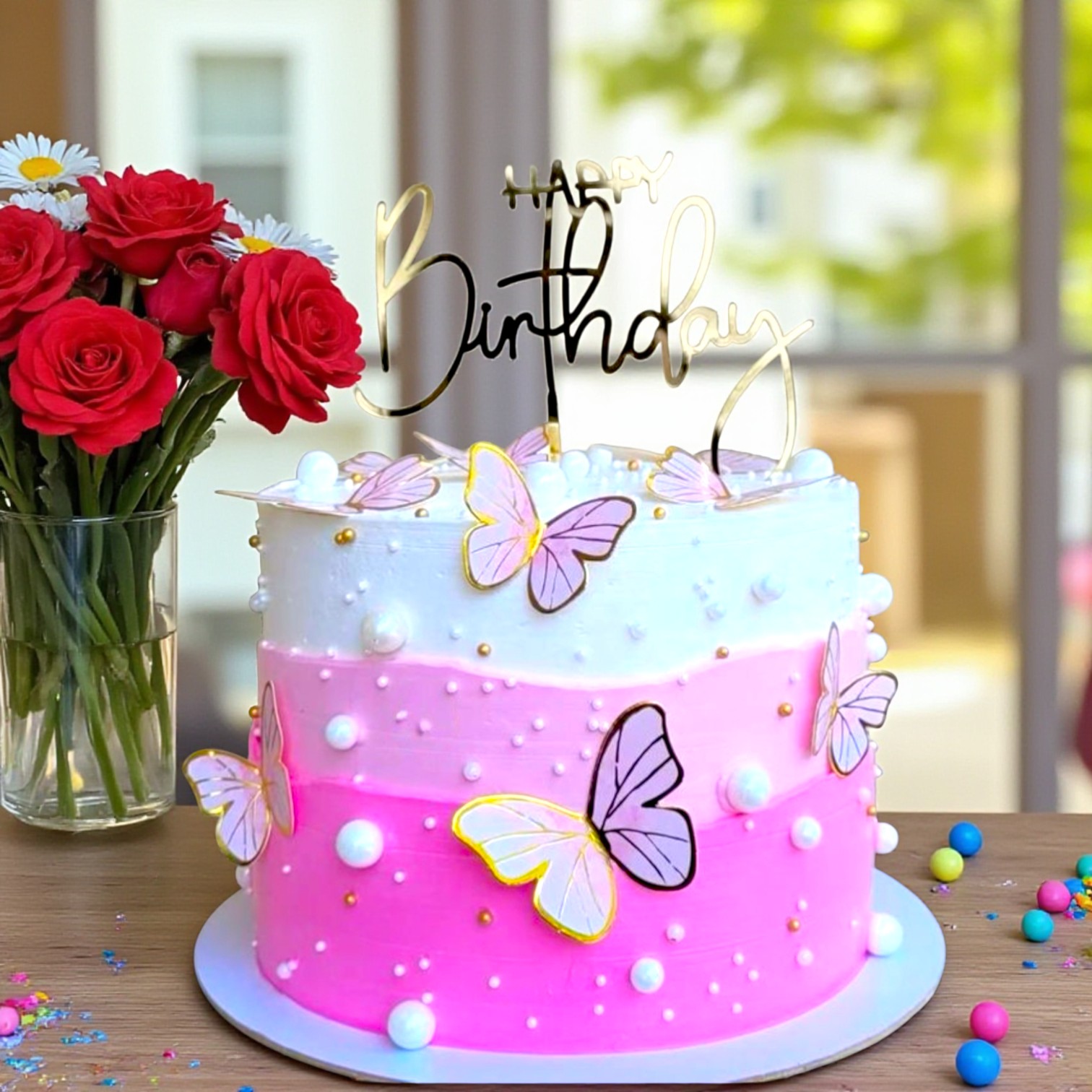 Butterfly Whimsy Cake