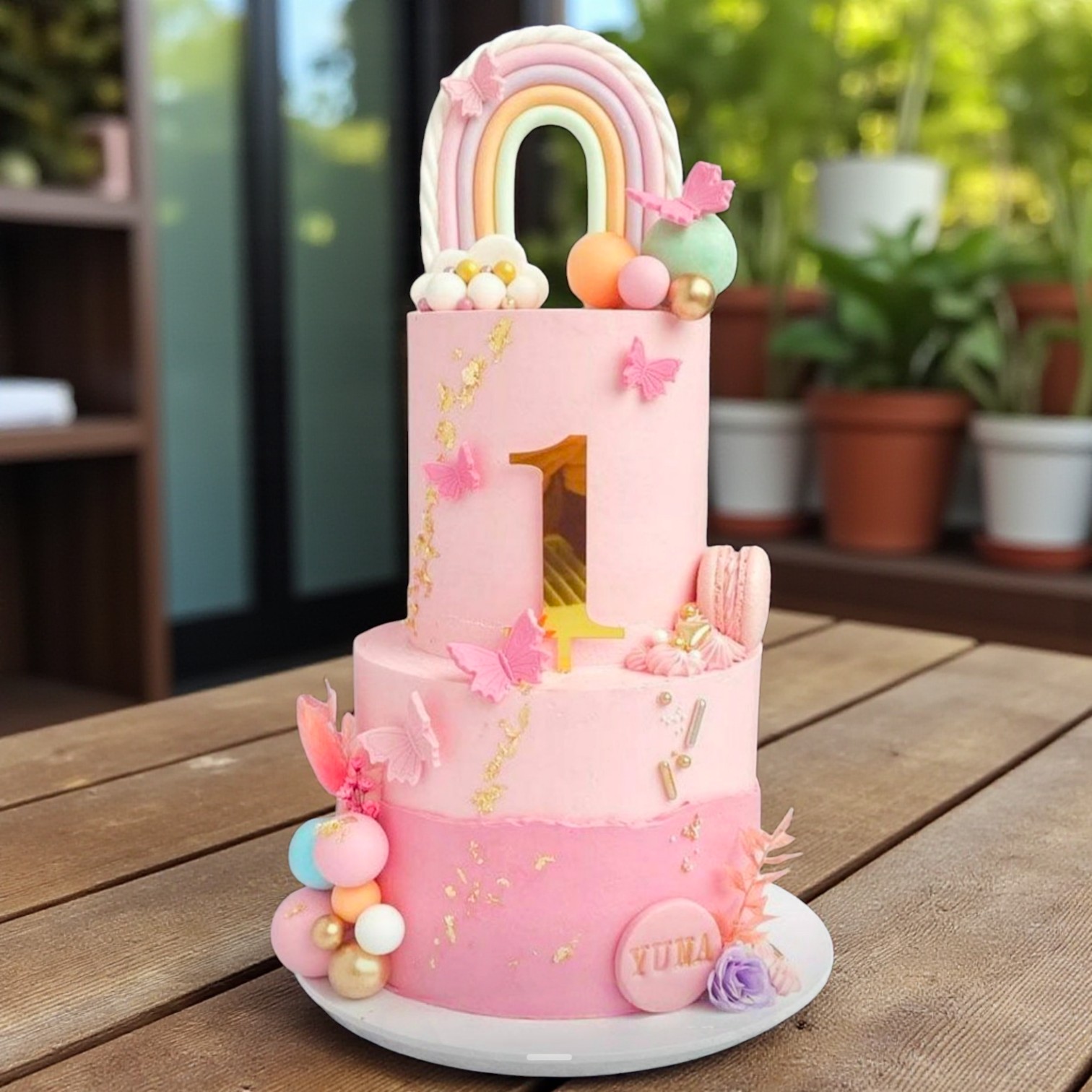 First Birthday Butterfly Cake