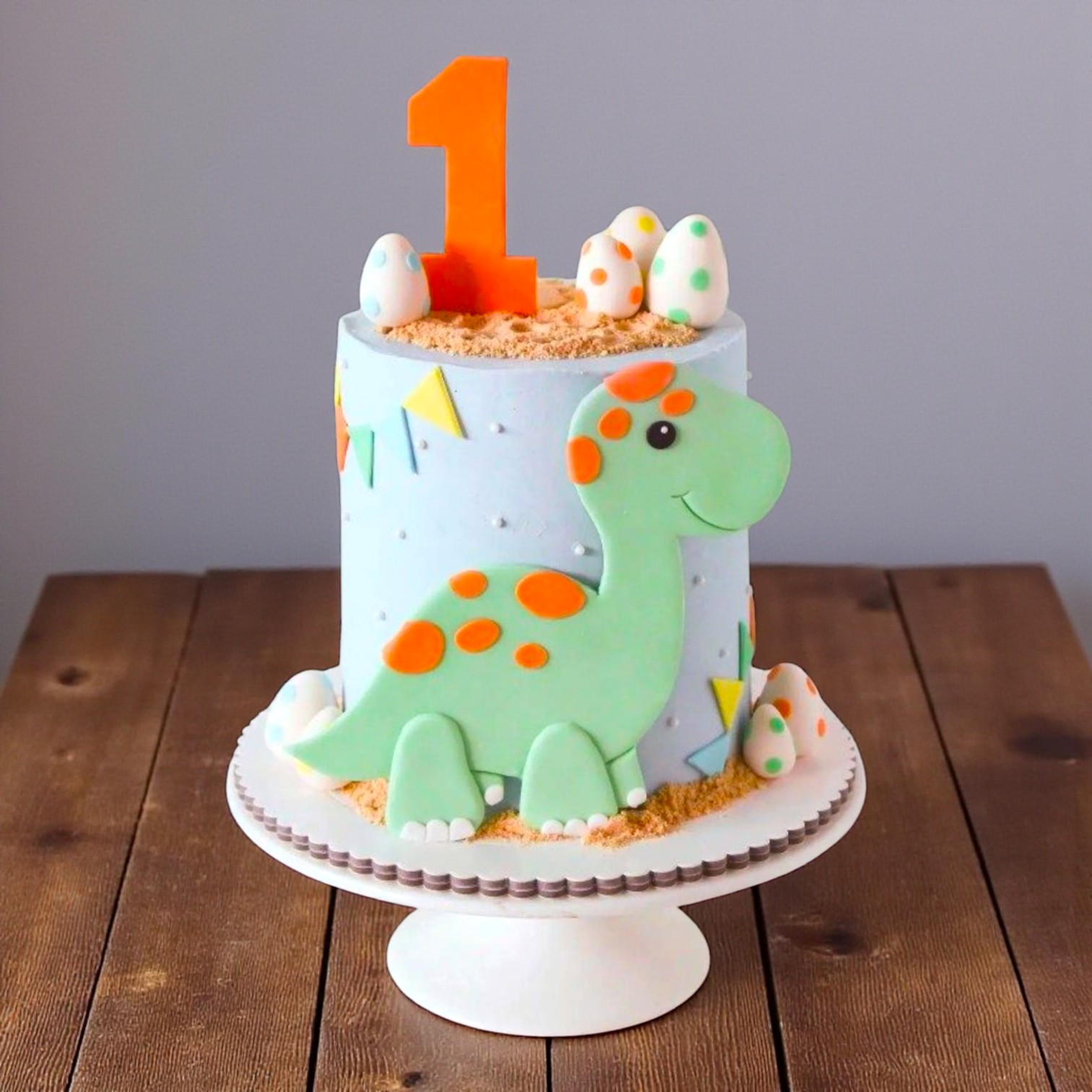 Dinosaur First Birthday Cake