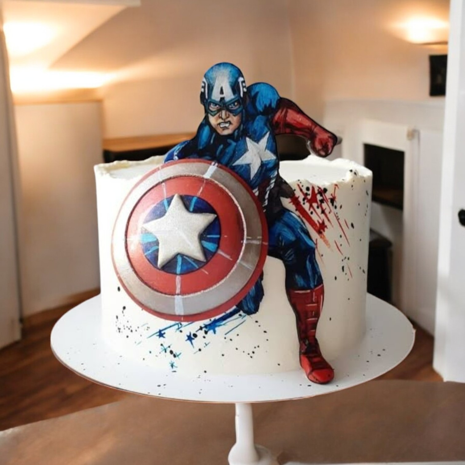 Captain America Shield Cake