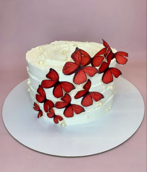 Butterfly Red Velvet Cake