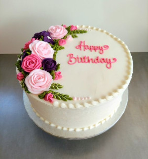 Strawberry Floral Cake