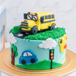 Whimsical Wheels Car Theme Cake