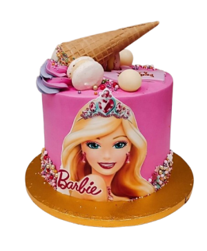Pretty in Pink Barbie Cake