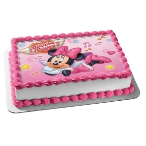 Mini Mouse Birthday Photo Cake