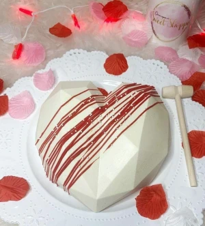 White Chocolate Shell Pinata Cake