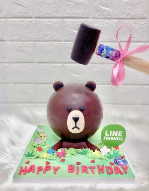 Happy Birthday Choco Ball Pinata Cake