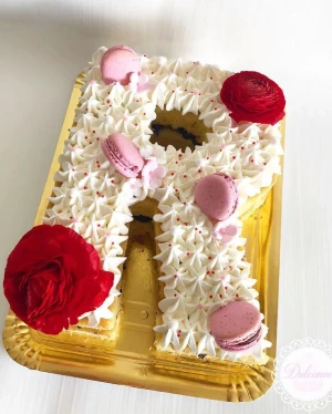 Candied Creamy R Alphabet Cake
