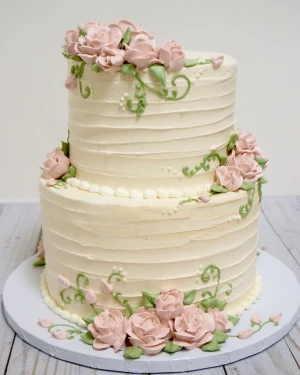 Two Tier Cream Cake