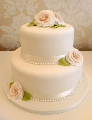 2 Tier Rose Party Fondant Cake