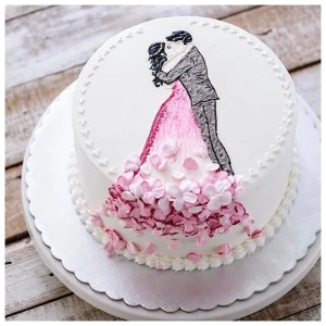 Pretty Prince N Princess Round Cake