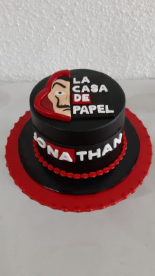 Money Heist Theme Cake