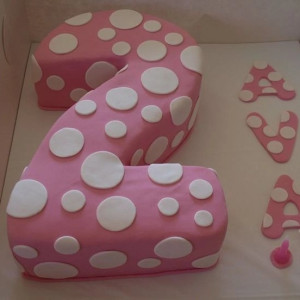 Funky Fondant Number Cake