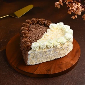 Heart Shape Double Delight Cake