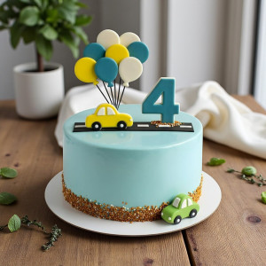 Bumper Car Bake Cake
