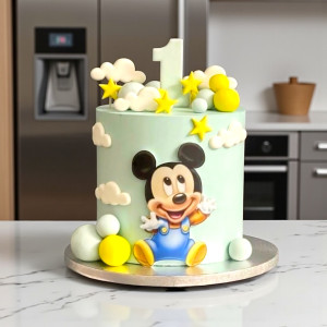 Mickey First Birthday Cake