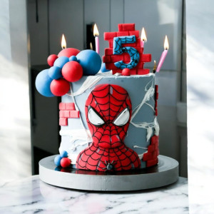 Web Sweetness Spiderman Cake