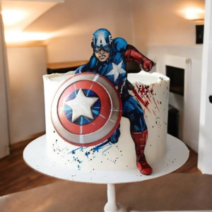 Captain America Shield Cake